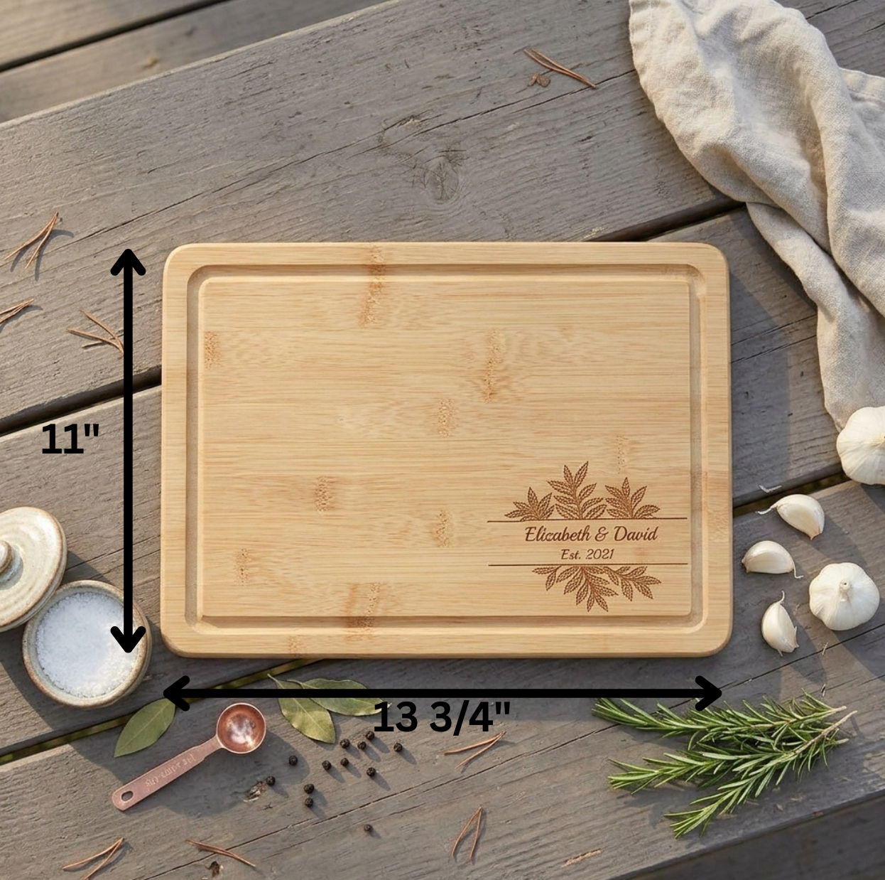 Evergreen Love Anniversary Cutting Board