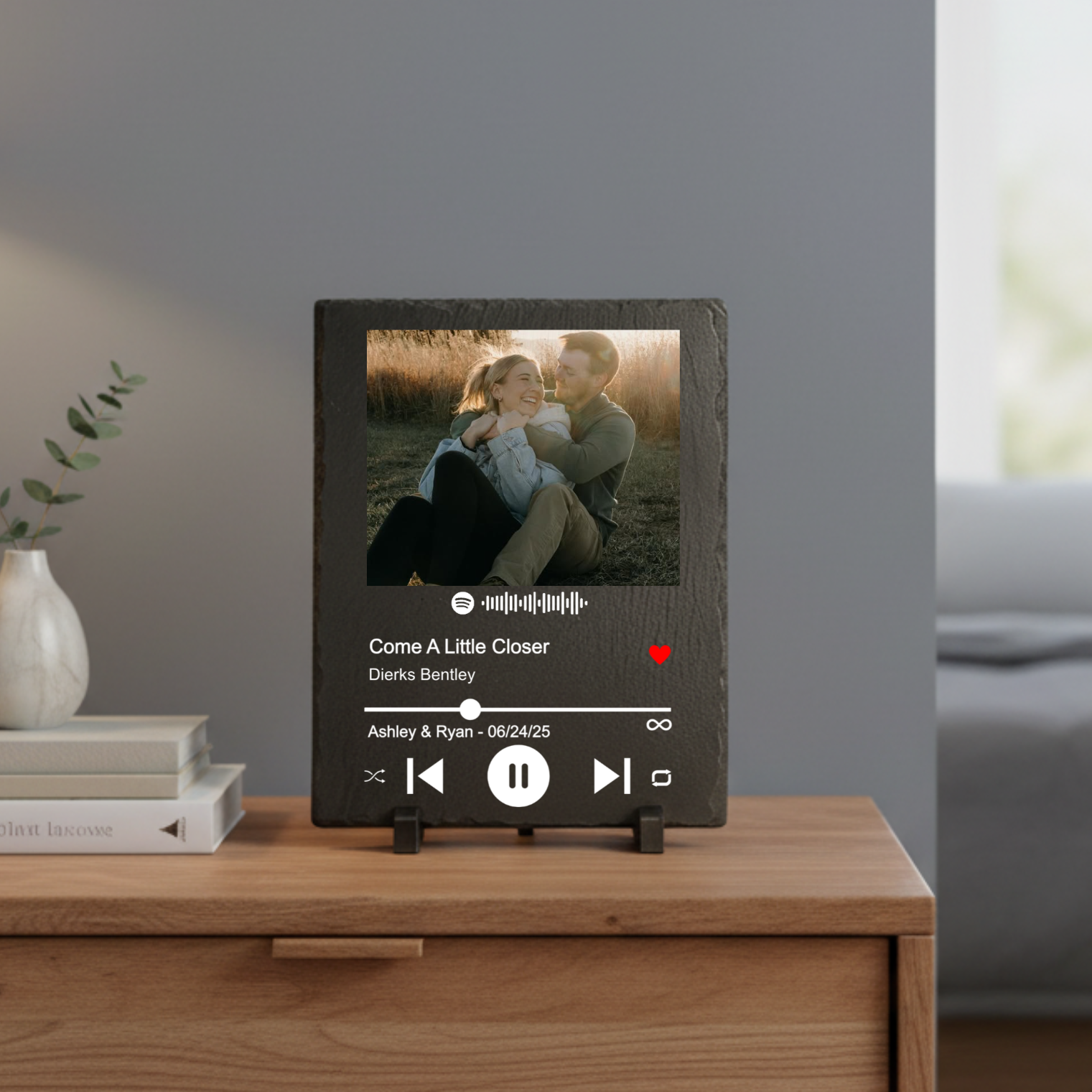 Spotify Scannable Song Slate Plaque