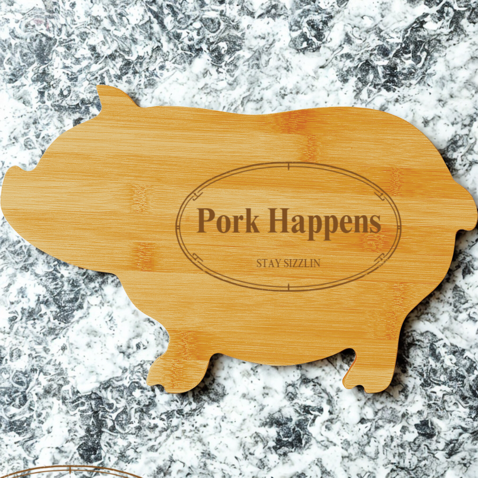 Personalized Pig Shaped Cutting Board