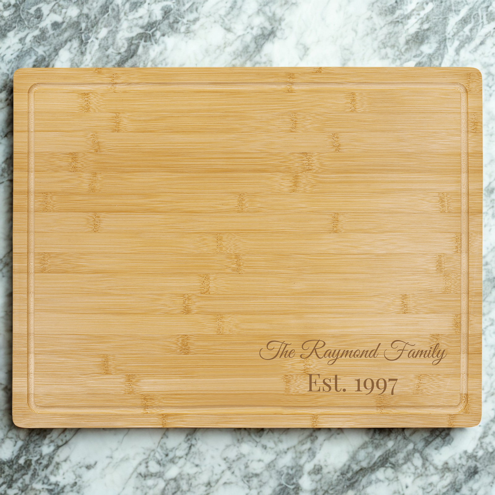 Personalized Large Bamboo Cutting Board