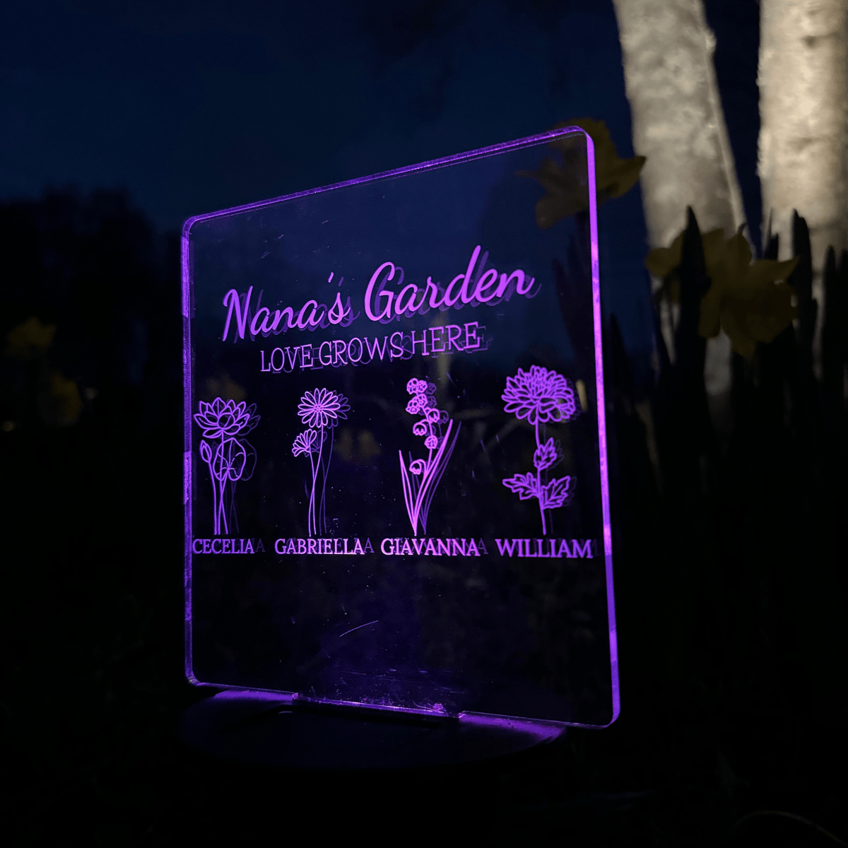 Personalized Mama's Radiant Garden Sign for her, Customized Gifts for Women by Groovy Girl Gifts