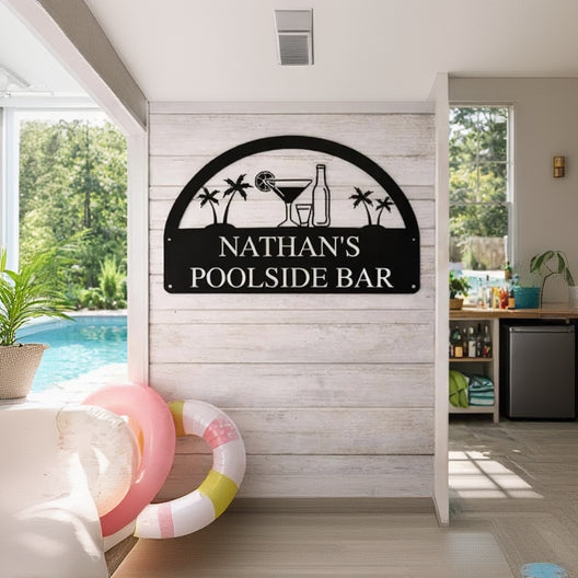 Personalized Poolside Bar Sign - Willow & Hive