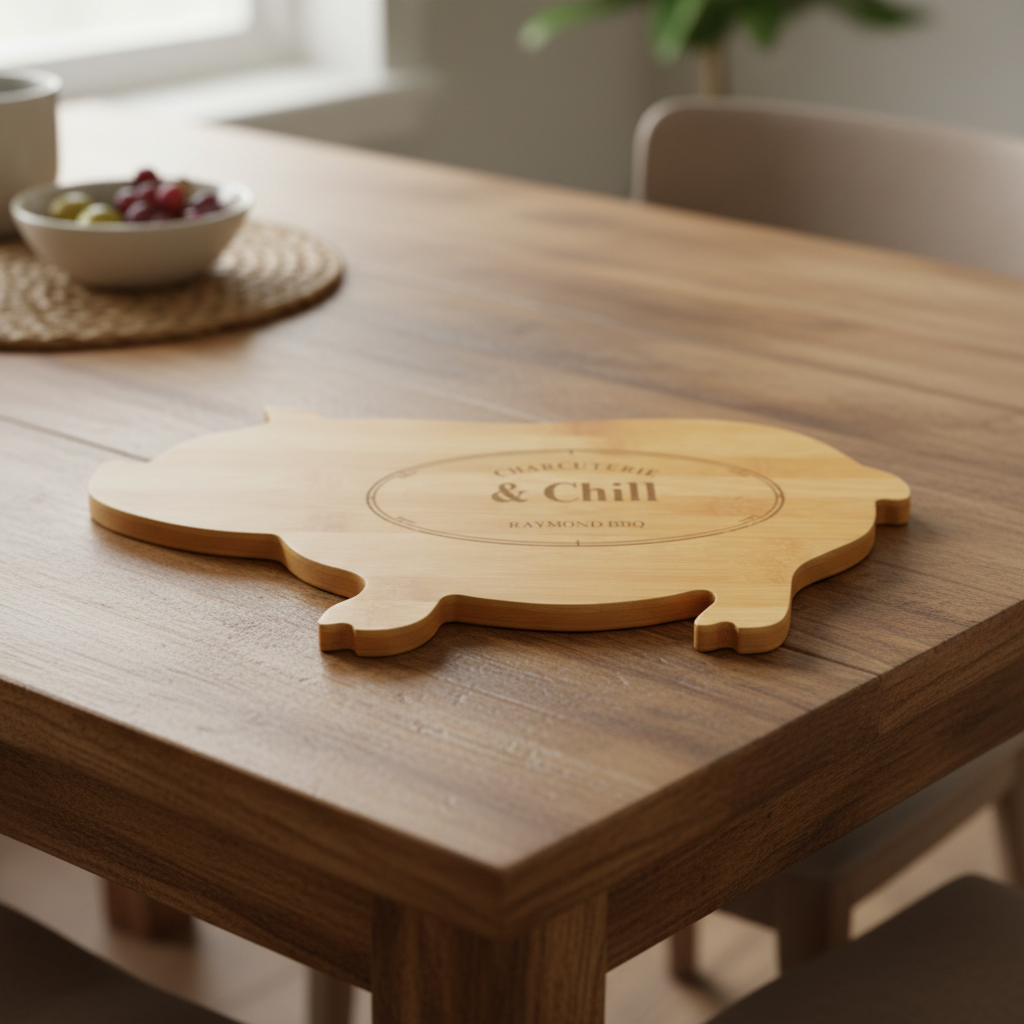 Personalized Pig Shaped Cutting Board