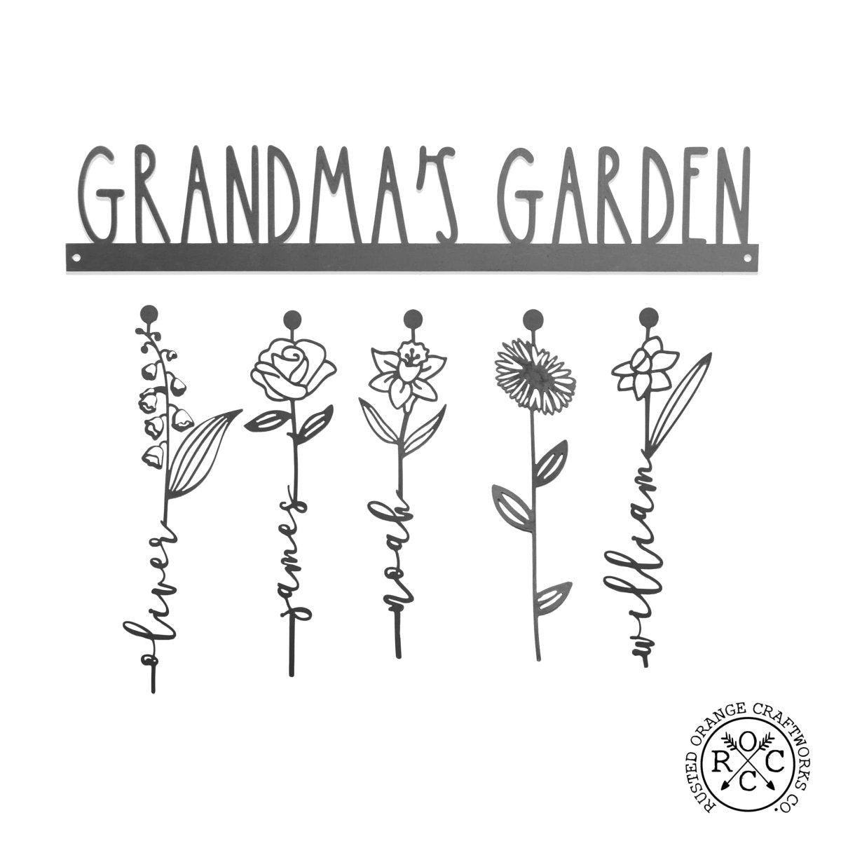 Personalized Our Family Garden Sign for her, Customized Gifts for Women by Groovy Girl Gifts