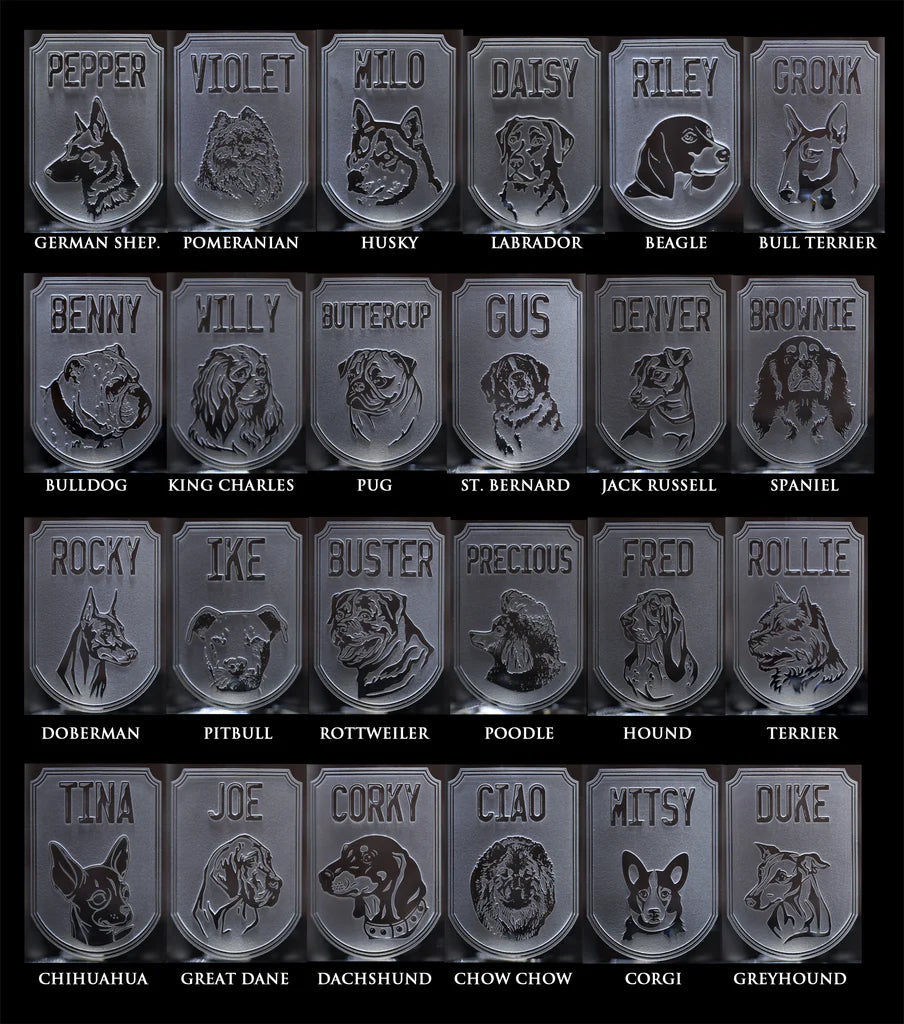 Dog Breed Green Cocktail Glass