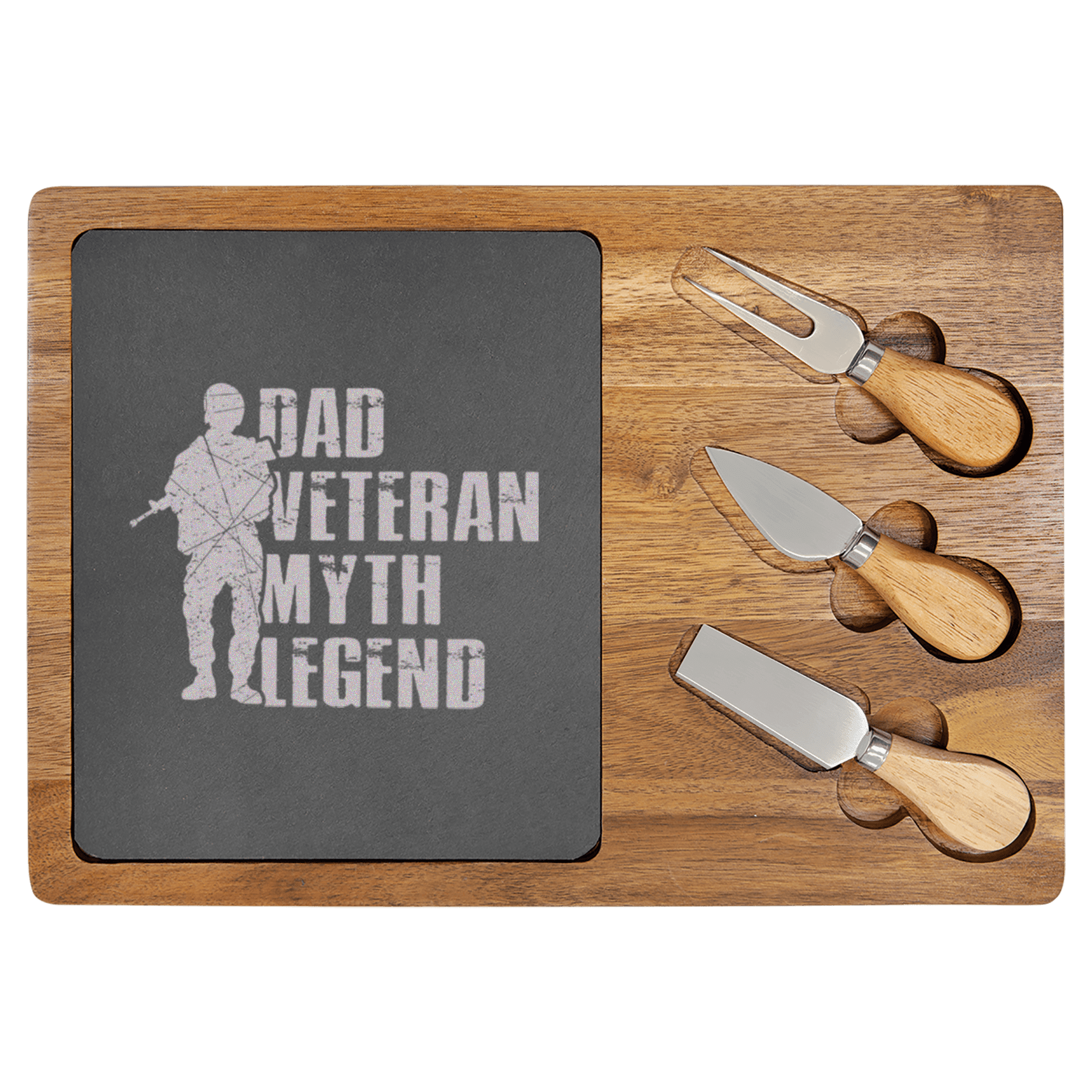 Dads A Legend Wood Slate Serving Tray