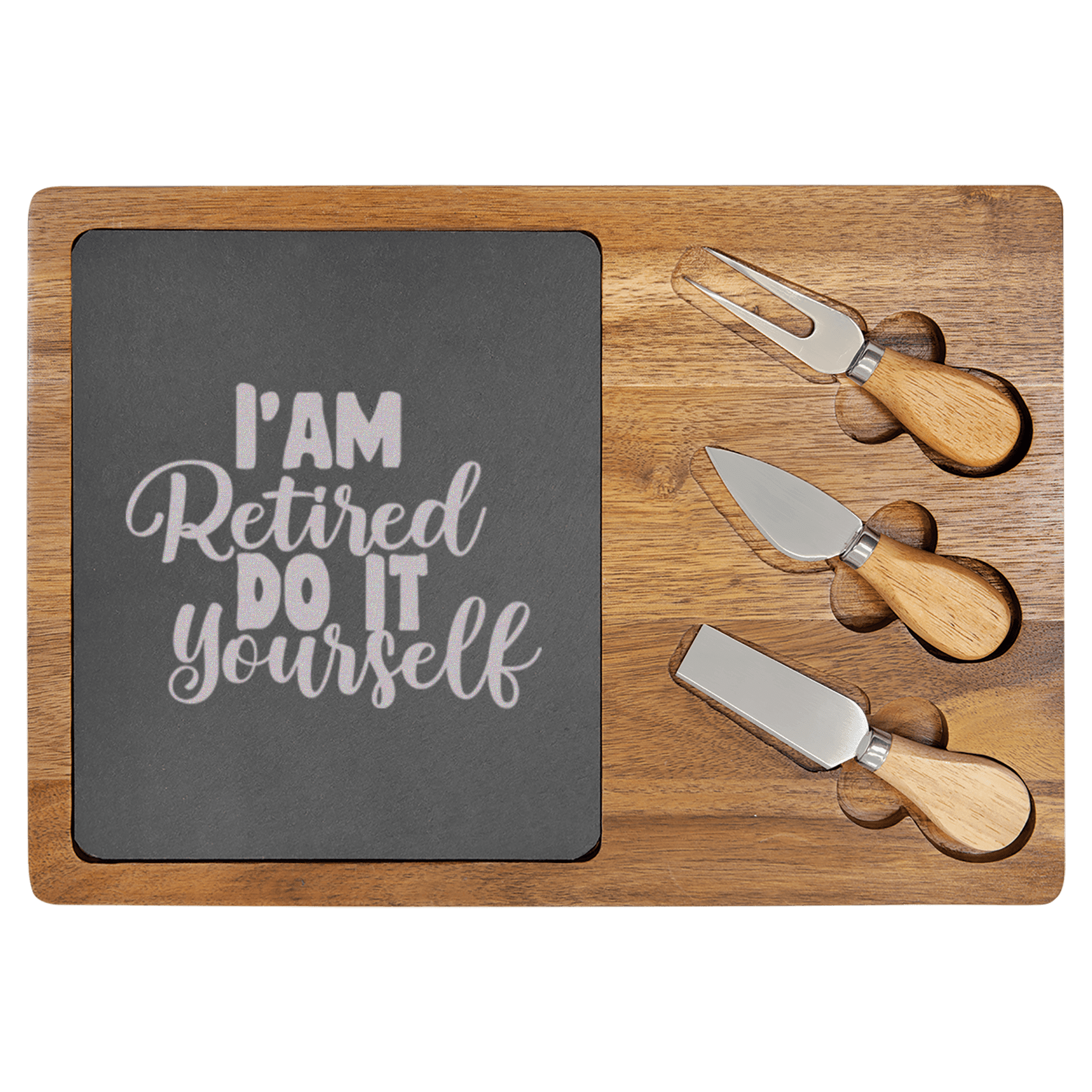 Do It Yourself Im Retired Wood Slate Serving Tray