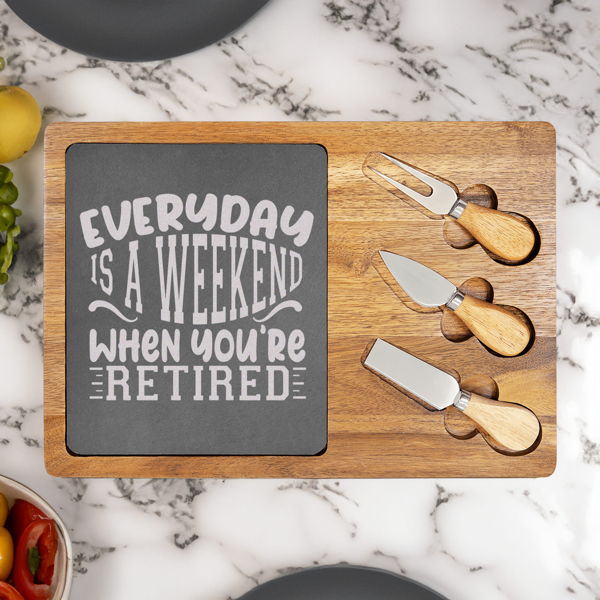 Every Day Is A Weekend Wood Slate Serving Tray