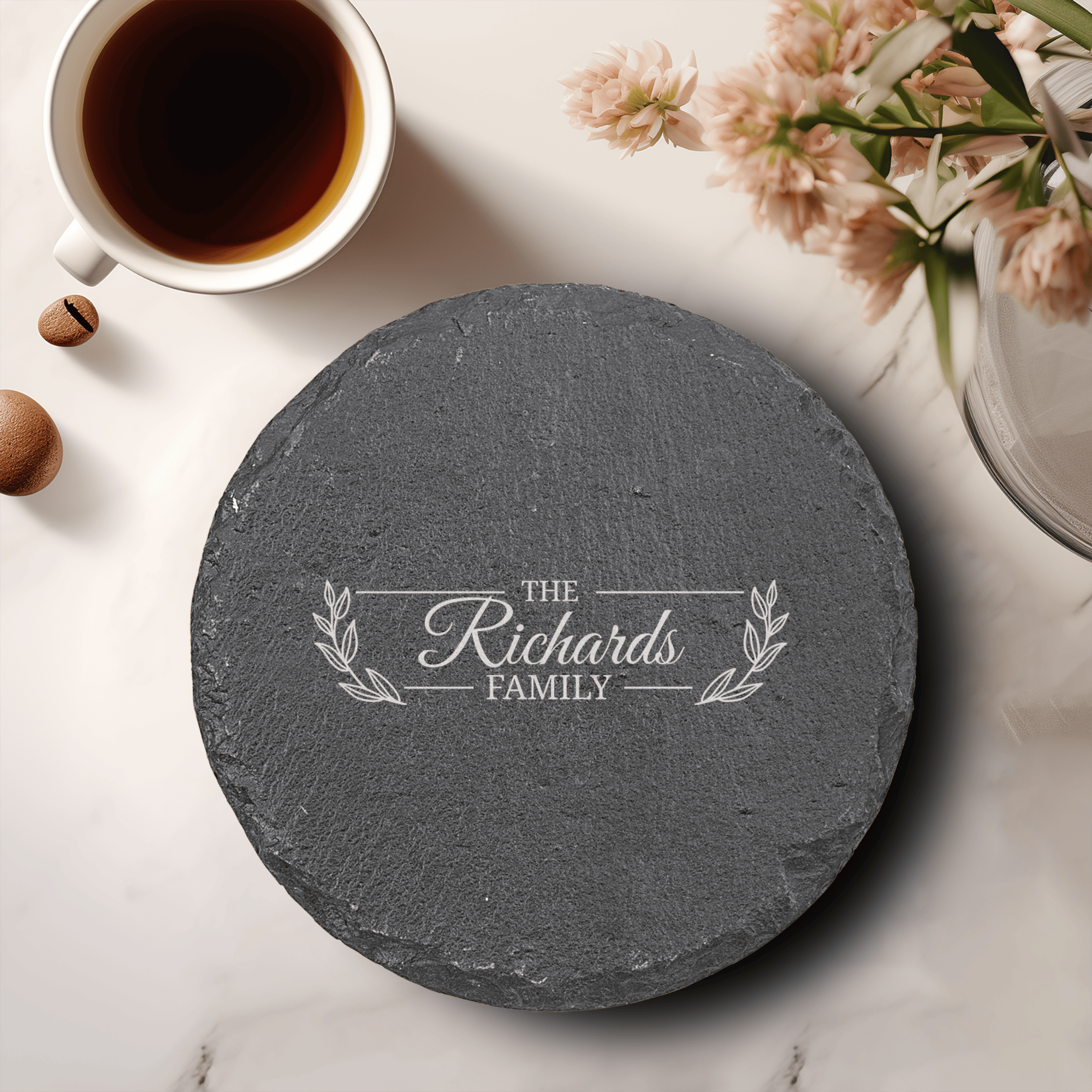 Family Noble Knot Slate Coaster