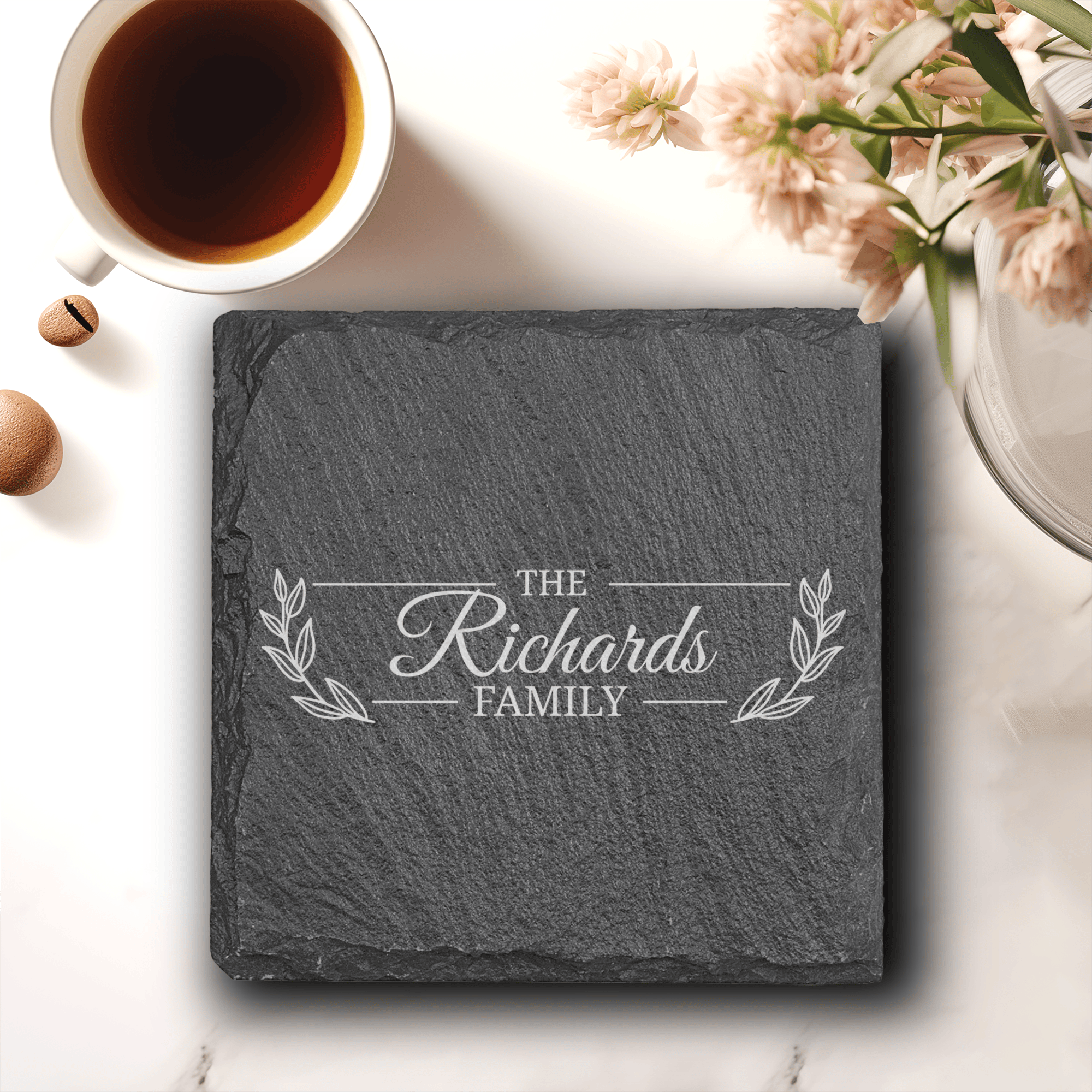 Family Noble Knot Slate Coaster