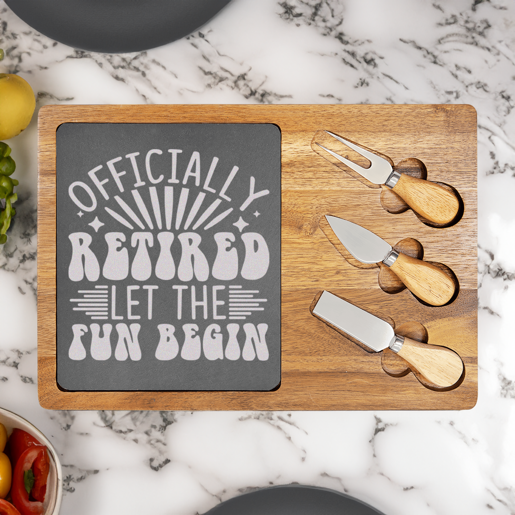 Finally Free Wood Slate Serving Tray