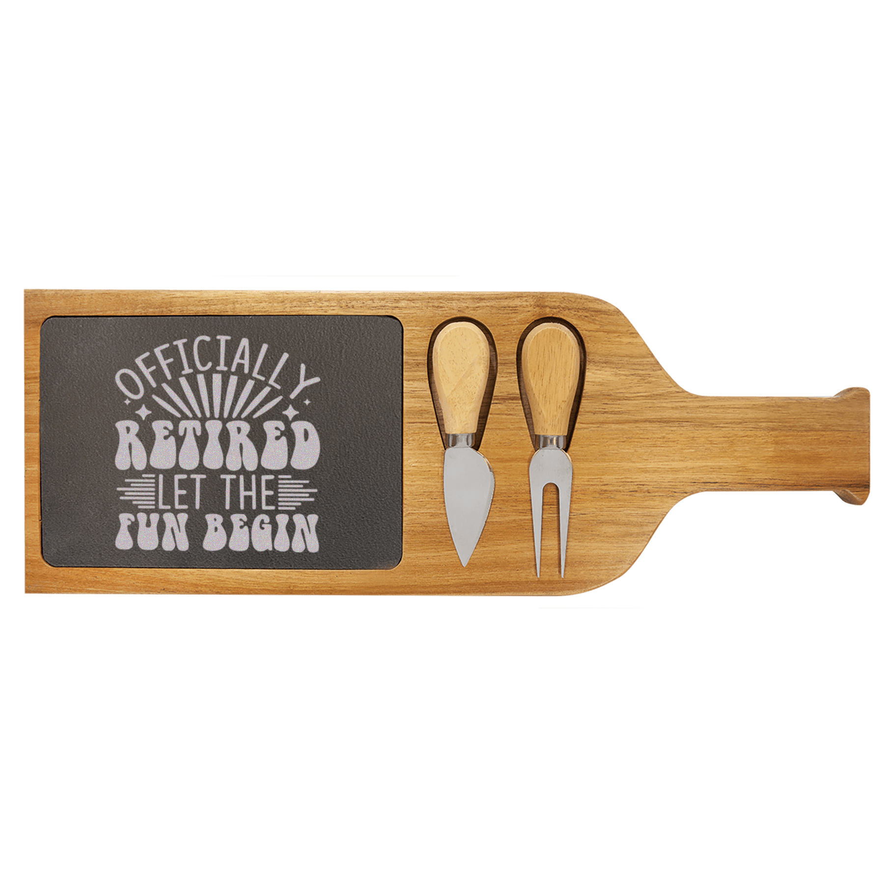 Finally Free Wood Slate Serving Tray With Handle