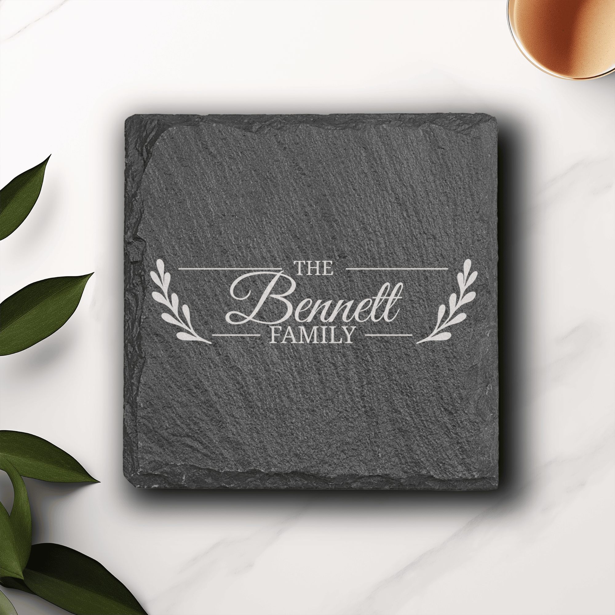 Flourishing Family Slate Coaster