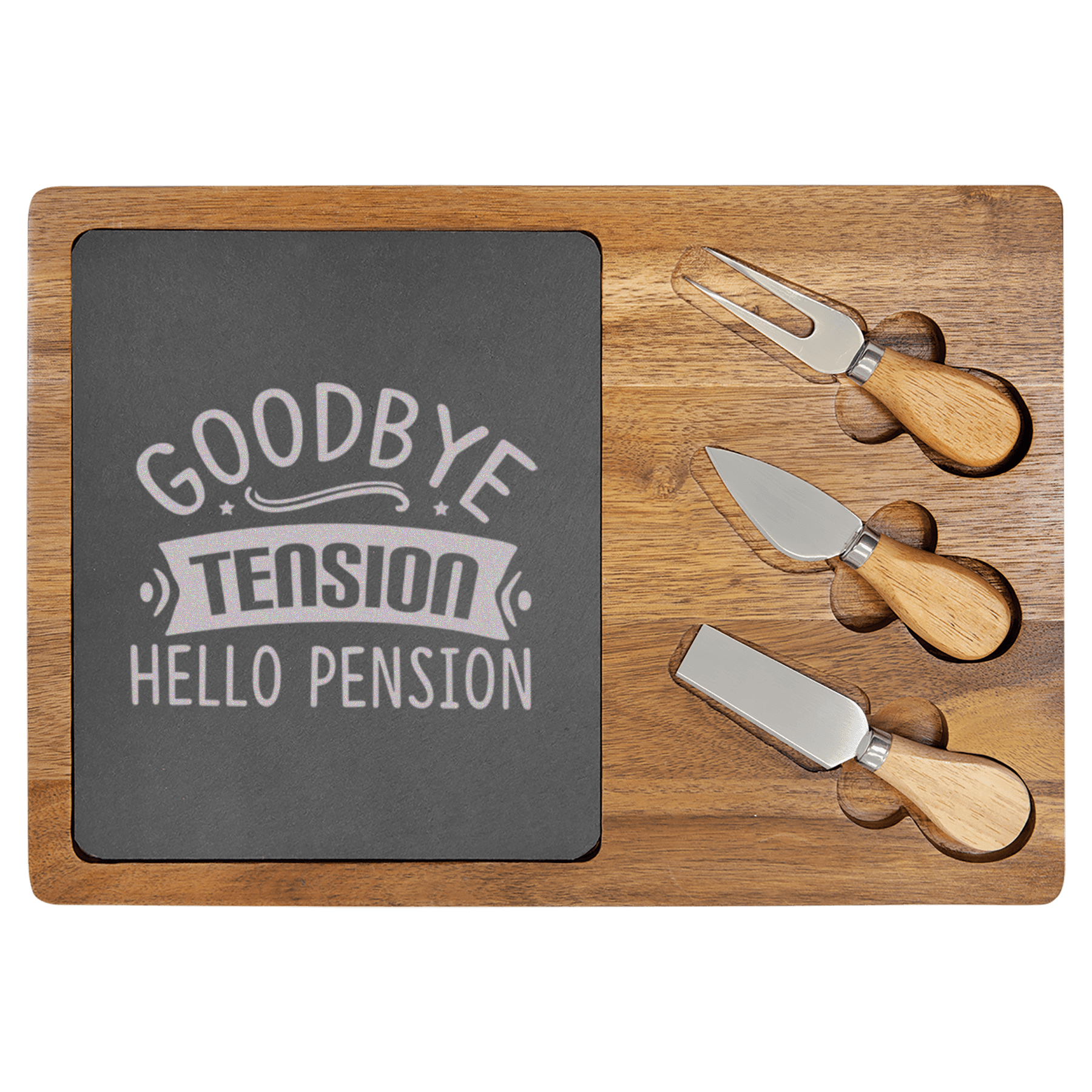 Getting Paid To Relax Wood Slate Serving Tray