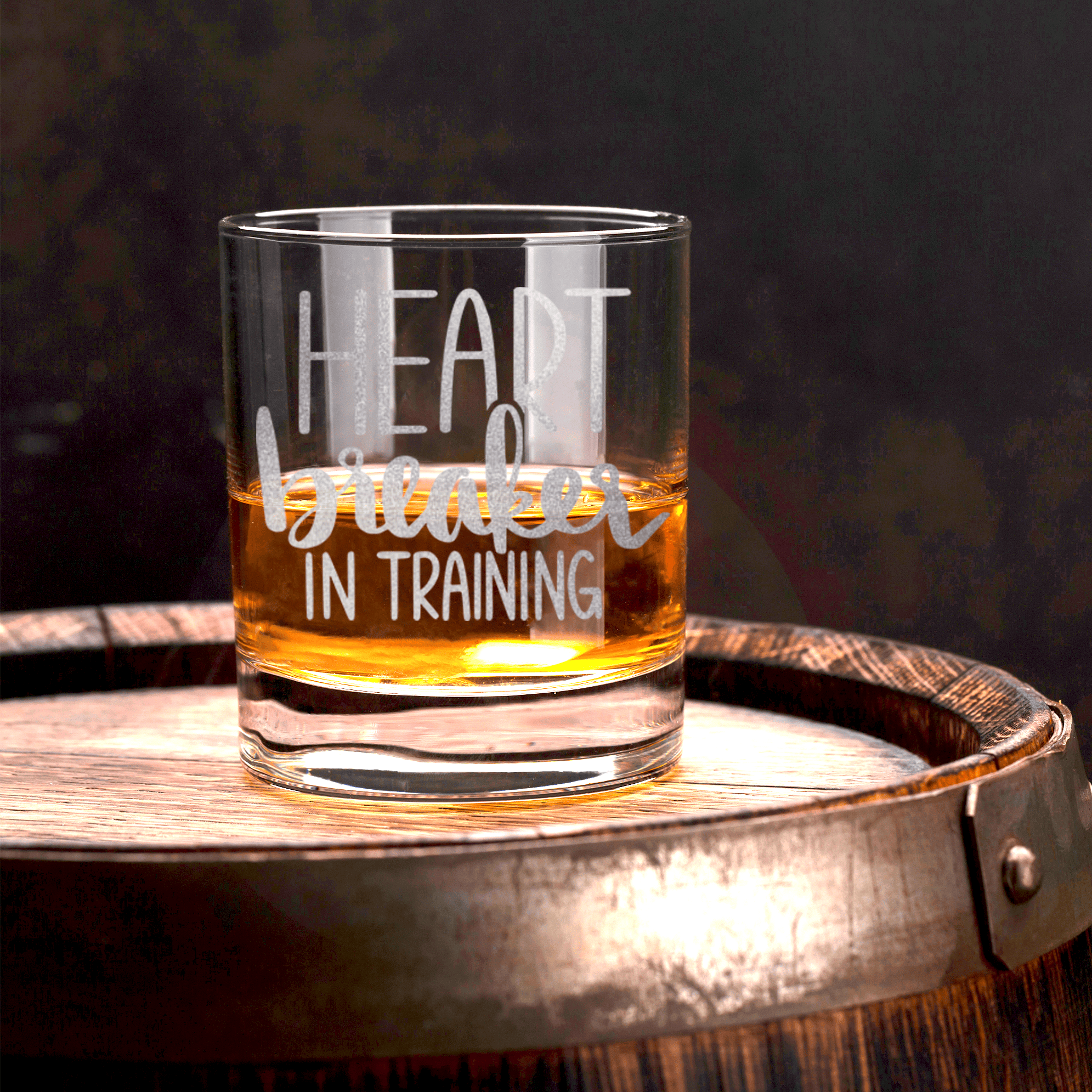 Heart Breaker in Training Whiskey Glass