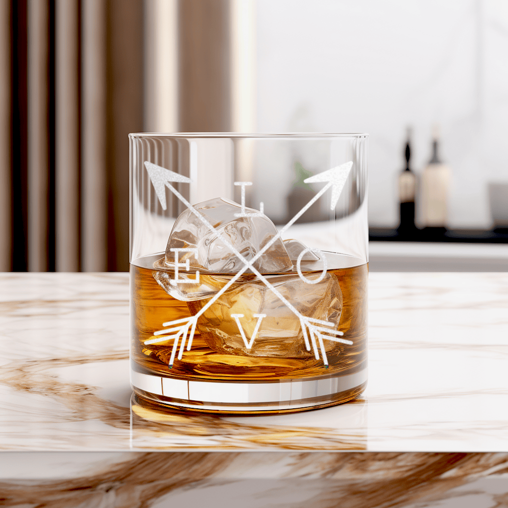 Lovers Arrow Whiskey Glass