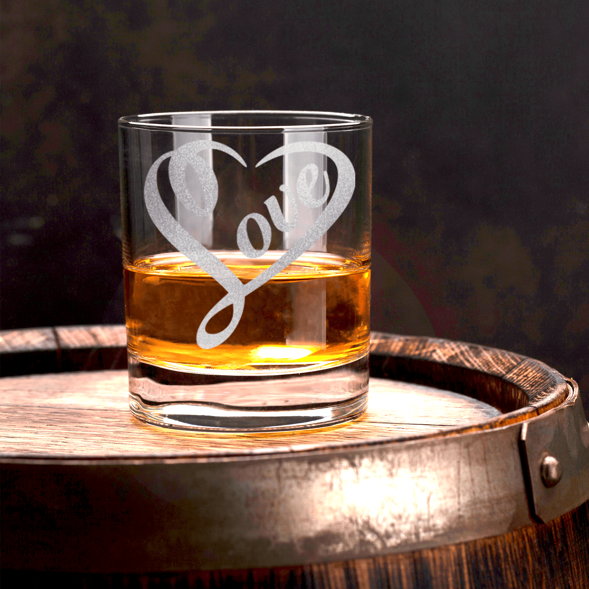 Lovers Heart Whiskey Glass