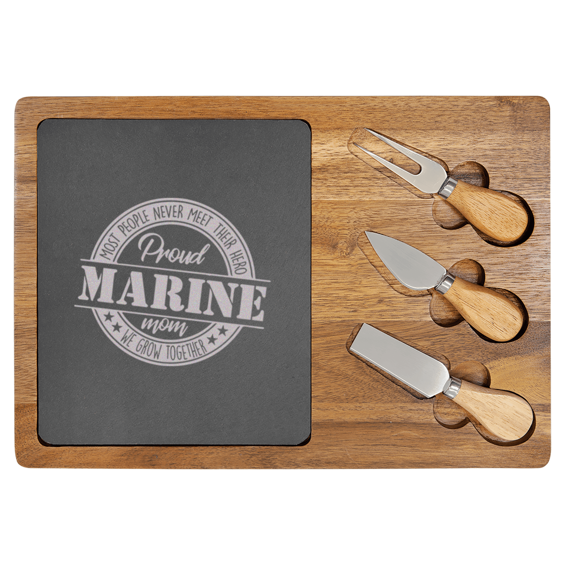 Proud Marine Wood Slate Serving Tray
