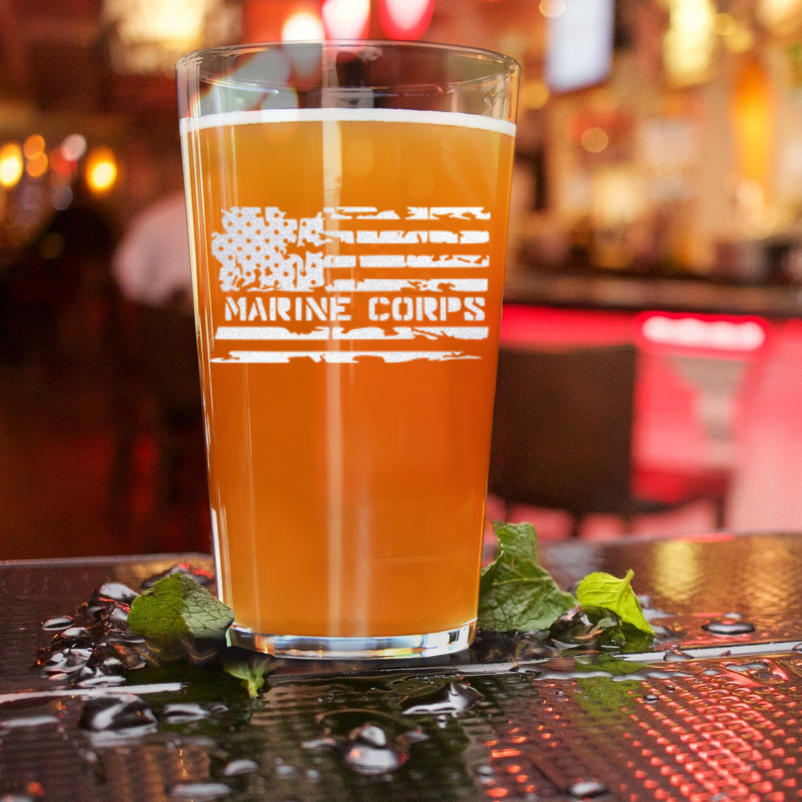 Proud Marine Corps Pint Glass