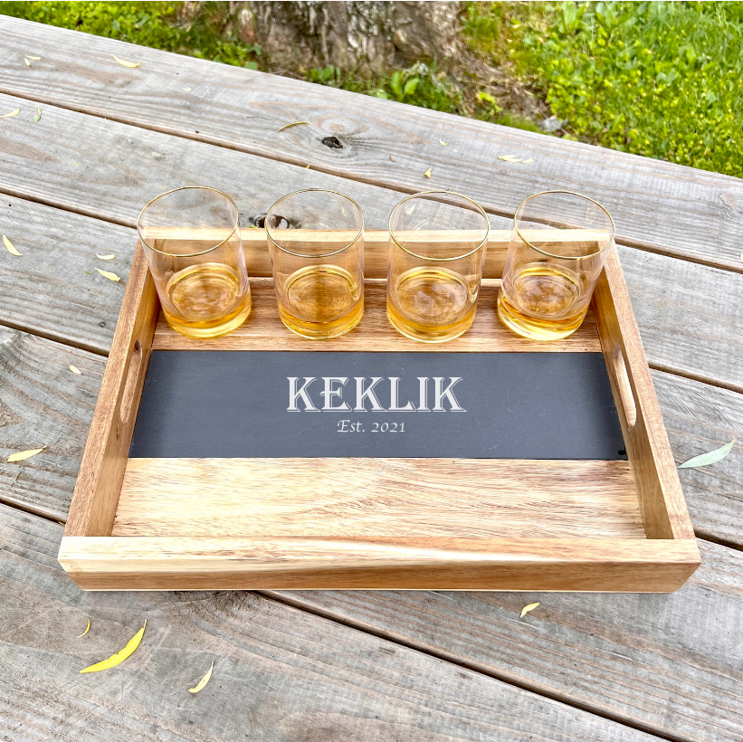 Personalized Slate Tray Set