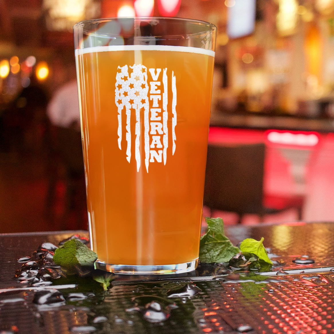 Torn Flag Pint Glass