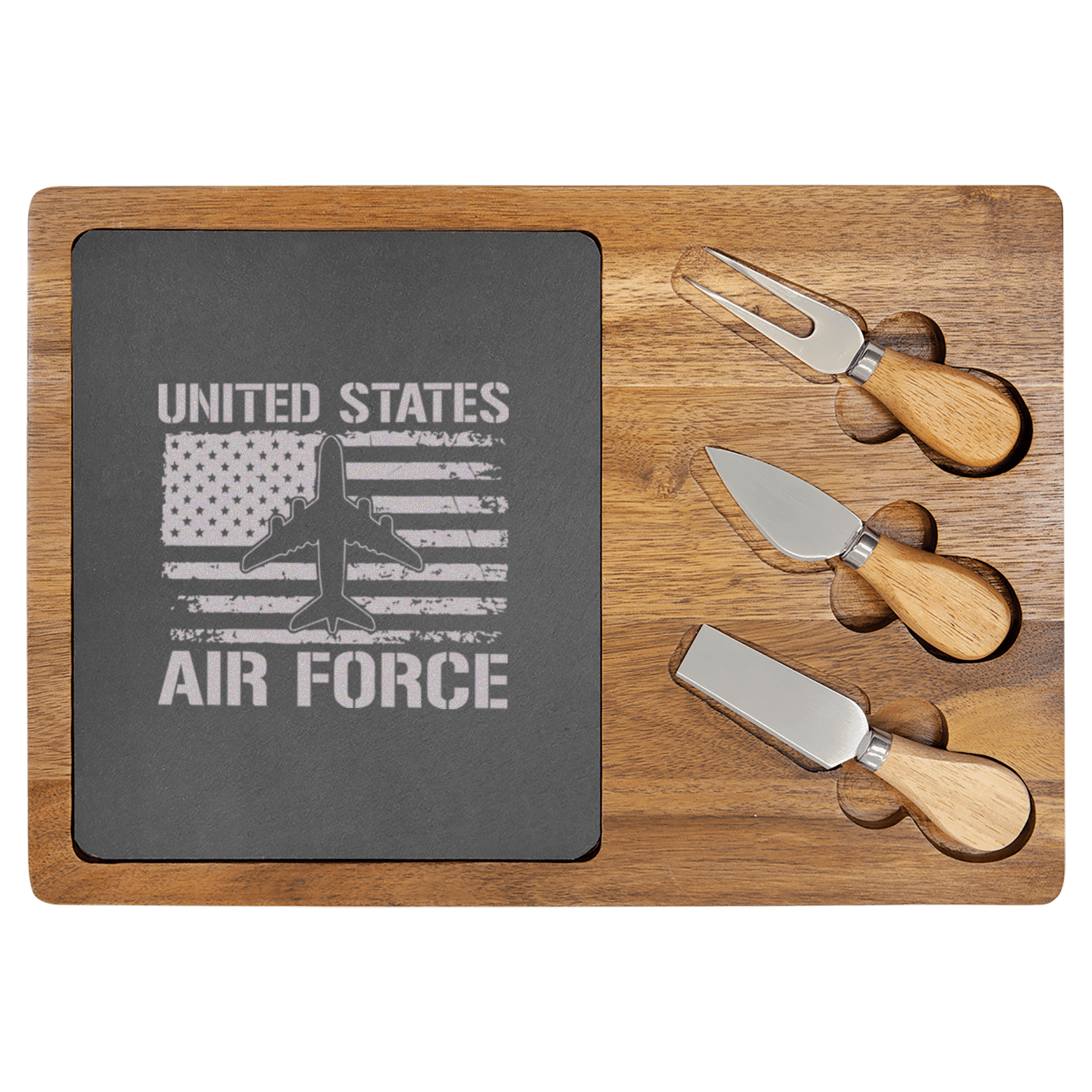 United States Airforce Wood Slate Serving Tray