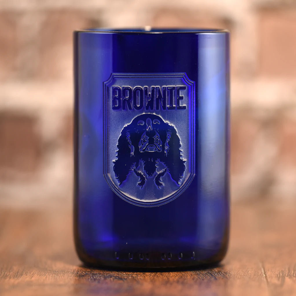 Dog Breed Blue Cocktail Glass