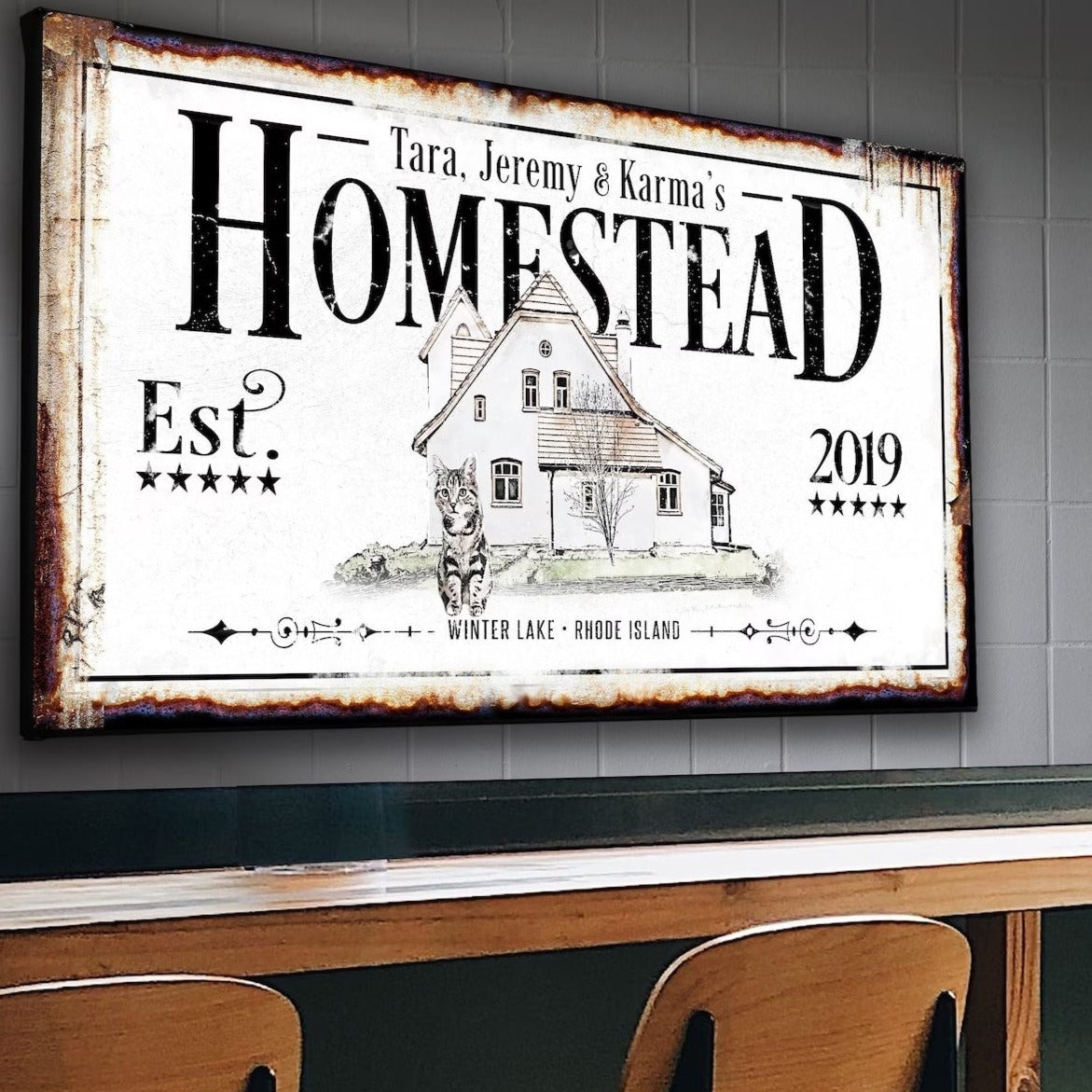 Last Name Homestead Sign