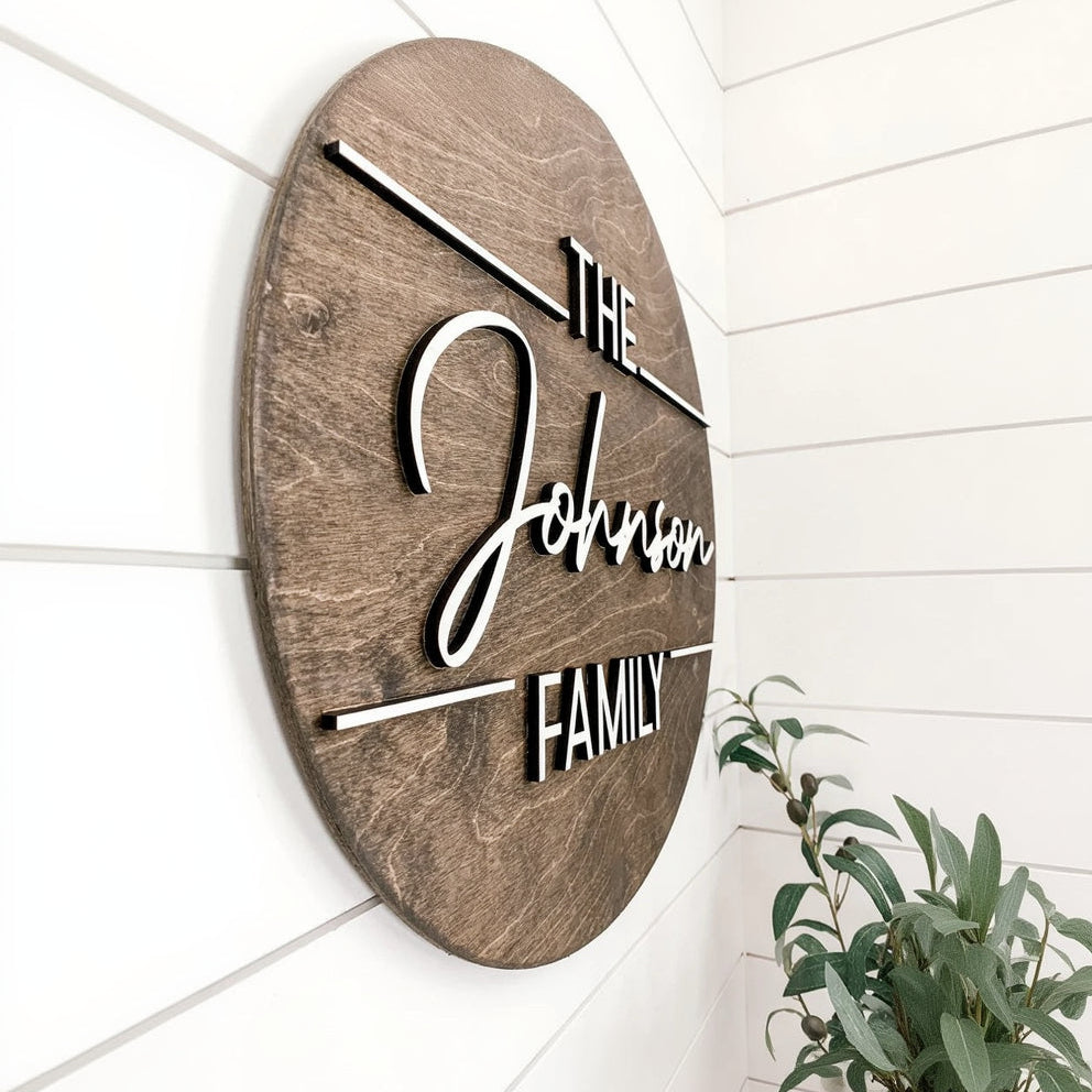 The Hearthside Family Name Sign