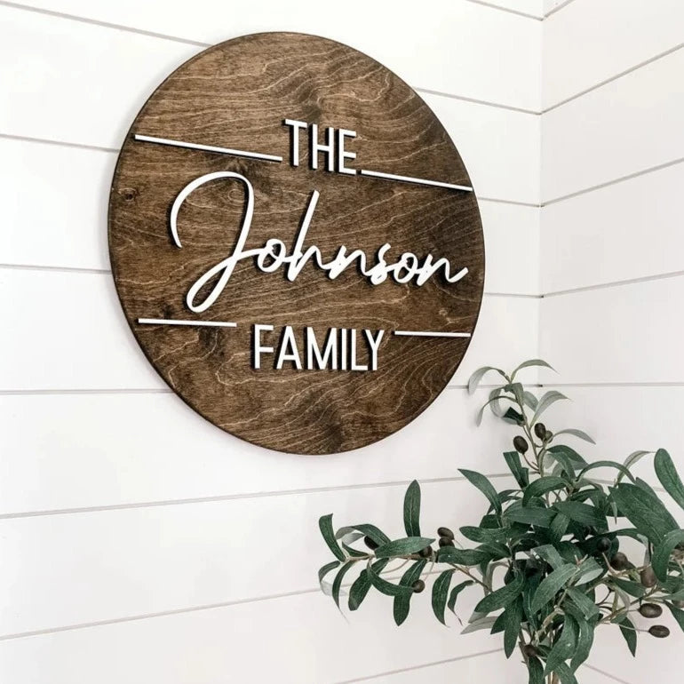 Personalized Family sign in Home