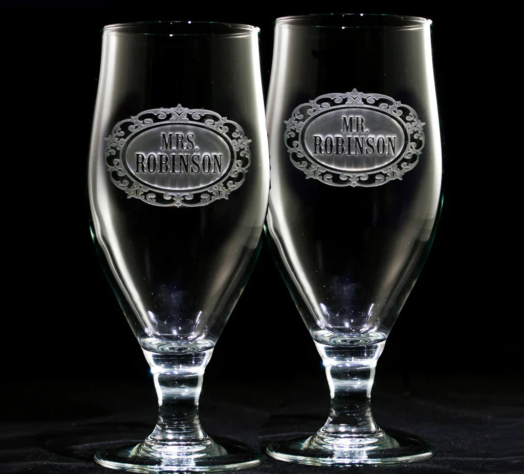 Mr. and Mrs. Personalized Goblet Set