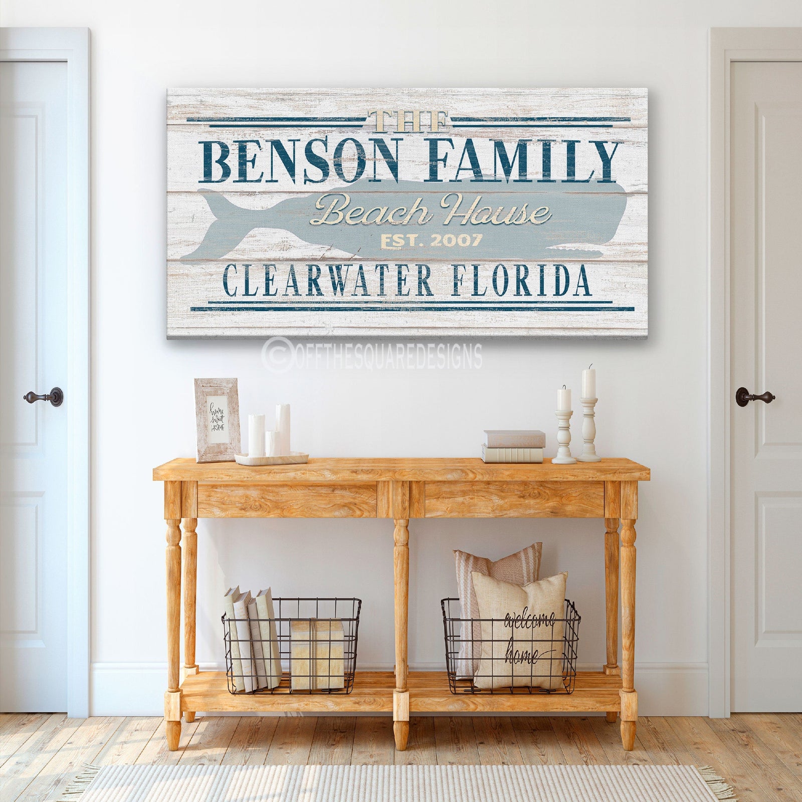 Whale Cove Family Name Canvas
