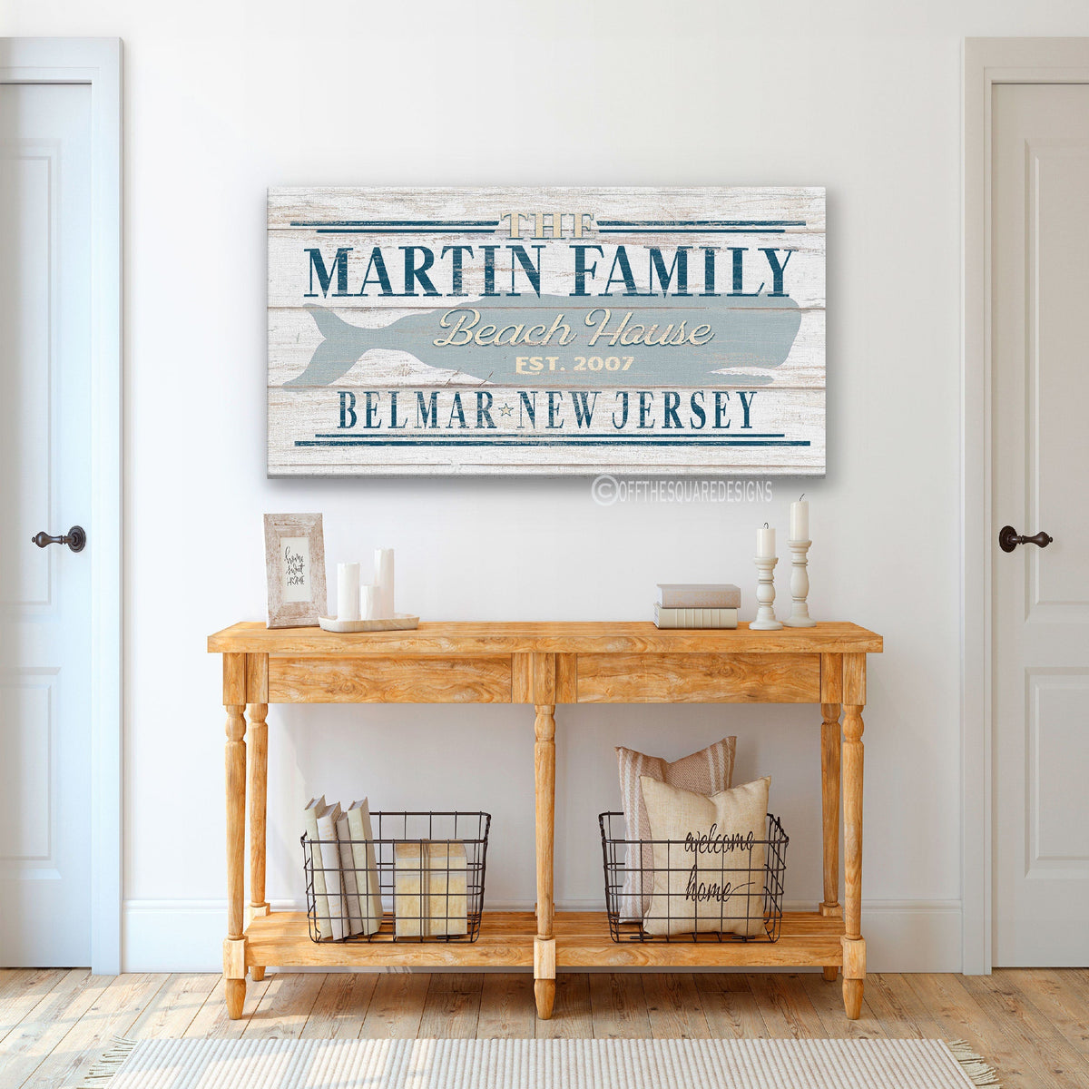 Whale Cove Family Name Canvas