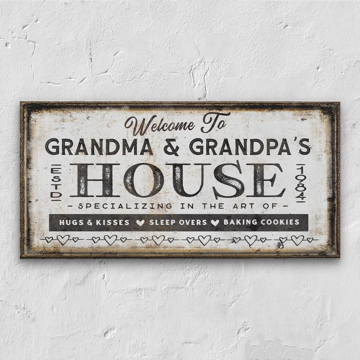 Grandparents' House Canvas Sign