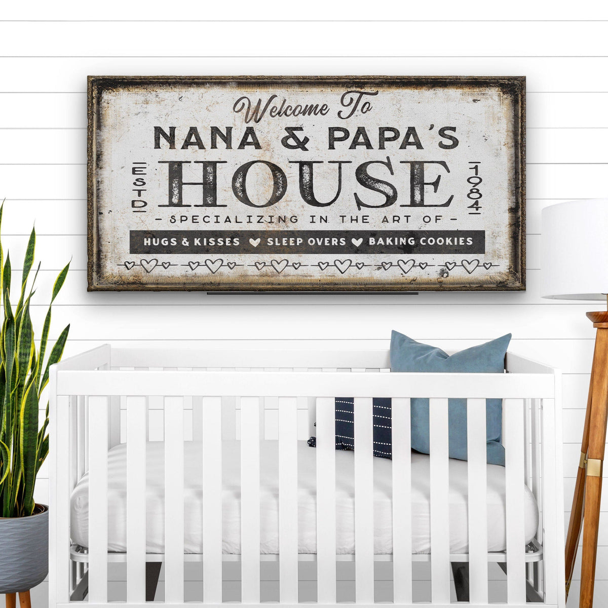 Grandparents' House Canvas Sign