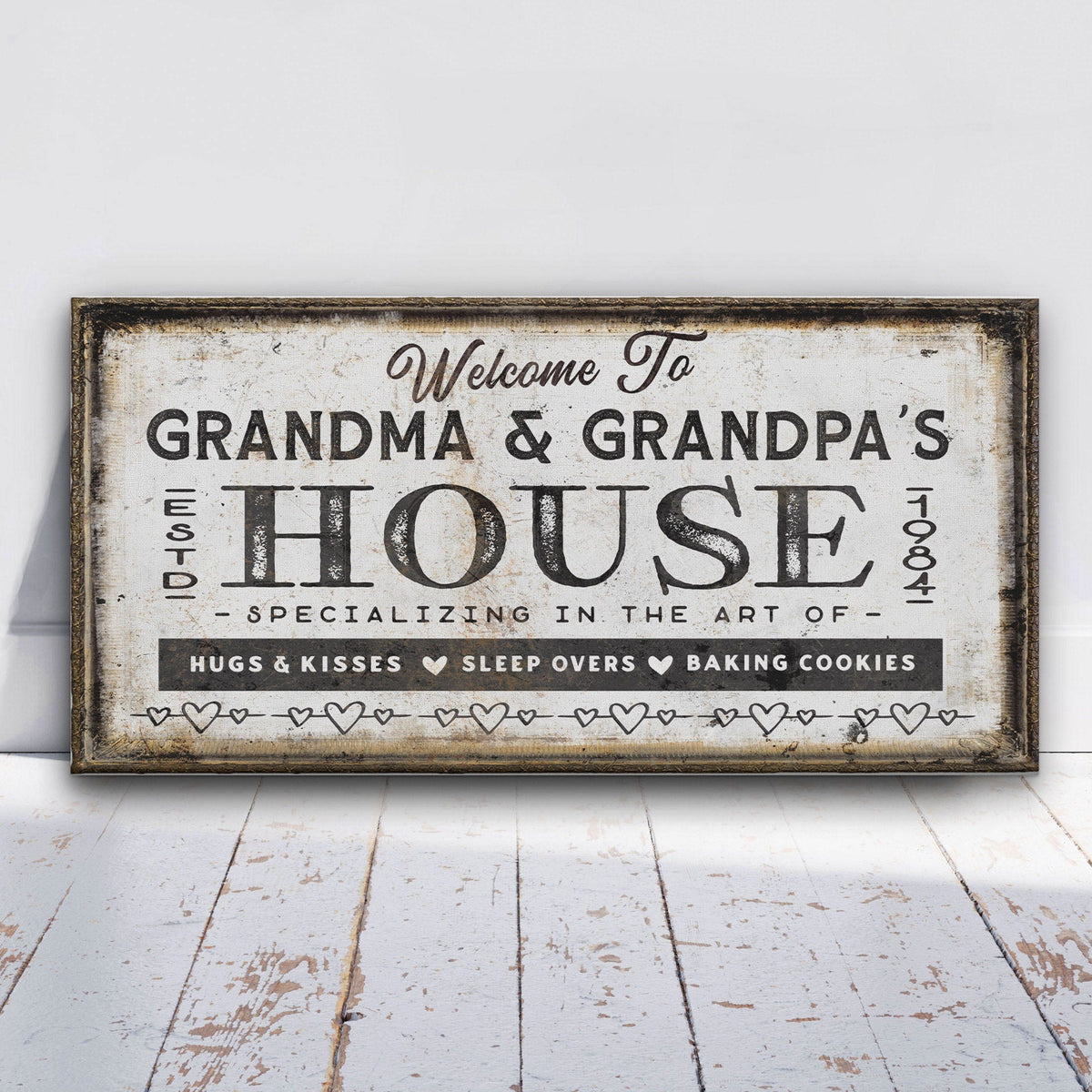Grandparents' House Canvas Sign