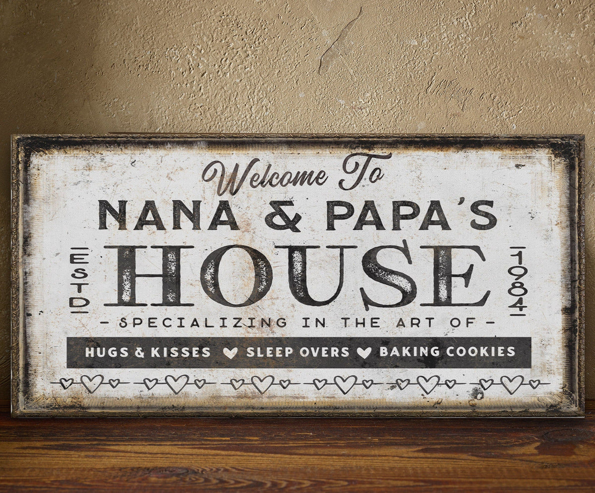 Grandparents' House Canvas Sign