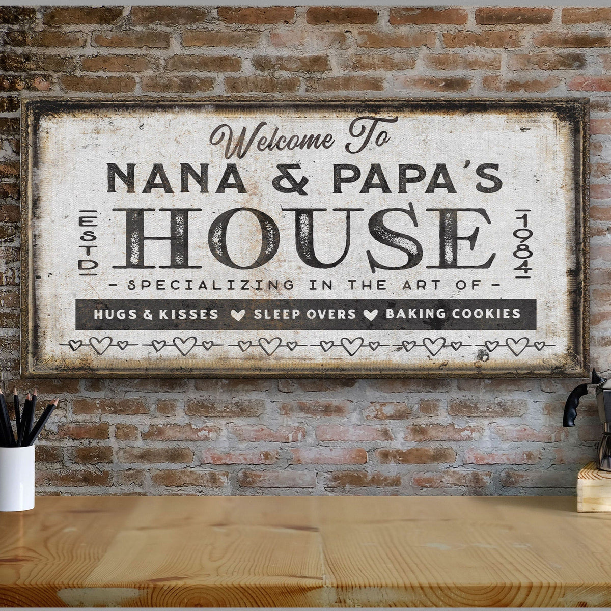 Grandparents' House Canvas Sign