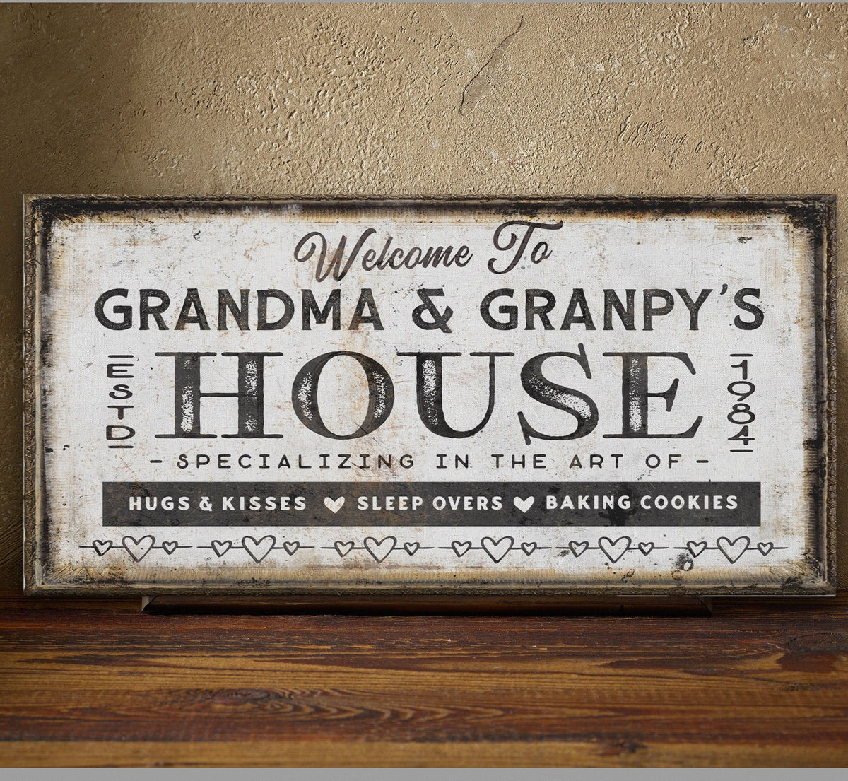 Grandparents' House Canvas Sign
