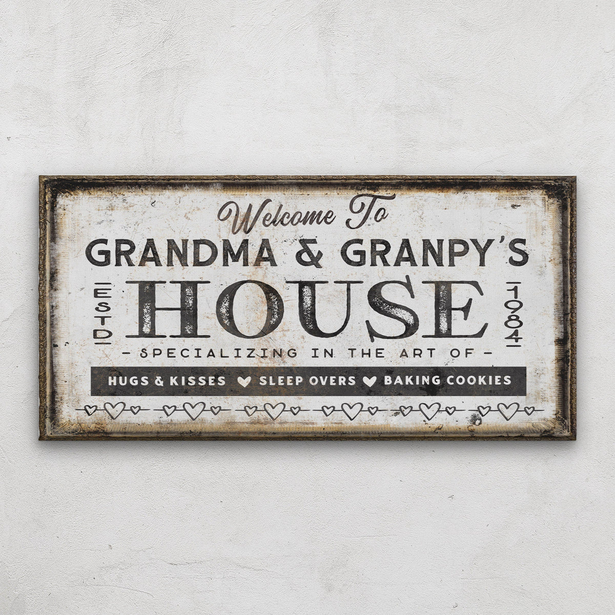 Grandparents' House Canvas Sign