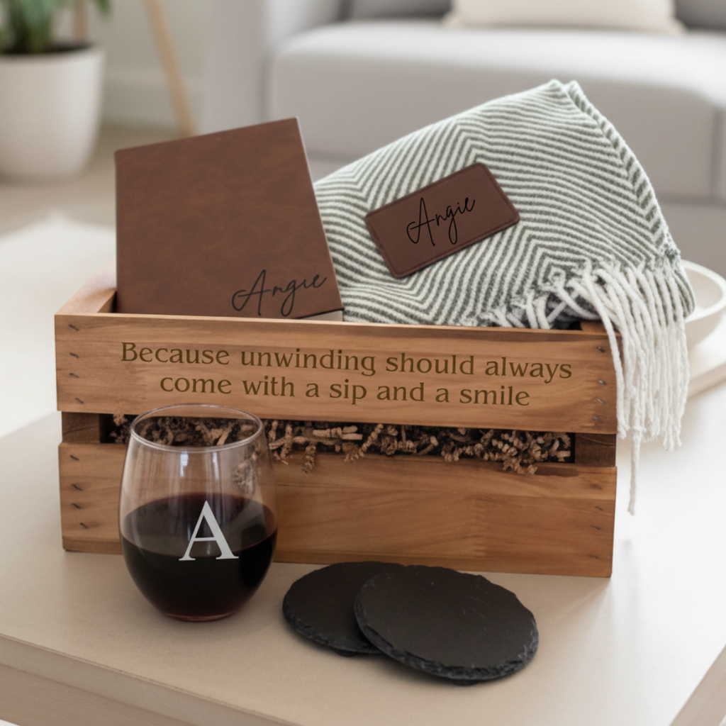 Fireside Favorites with personalized Crate at Willow and Hive