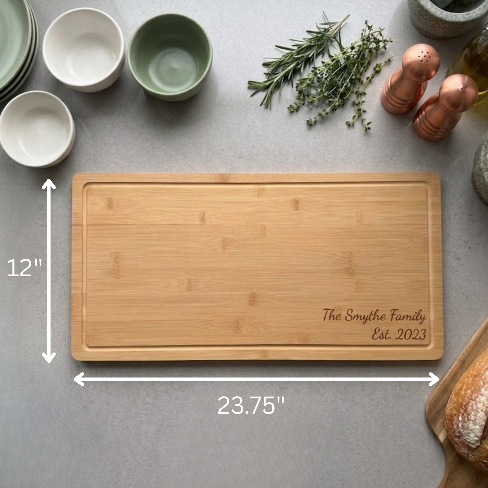 Personalized Bamboo Serving Board