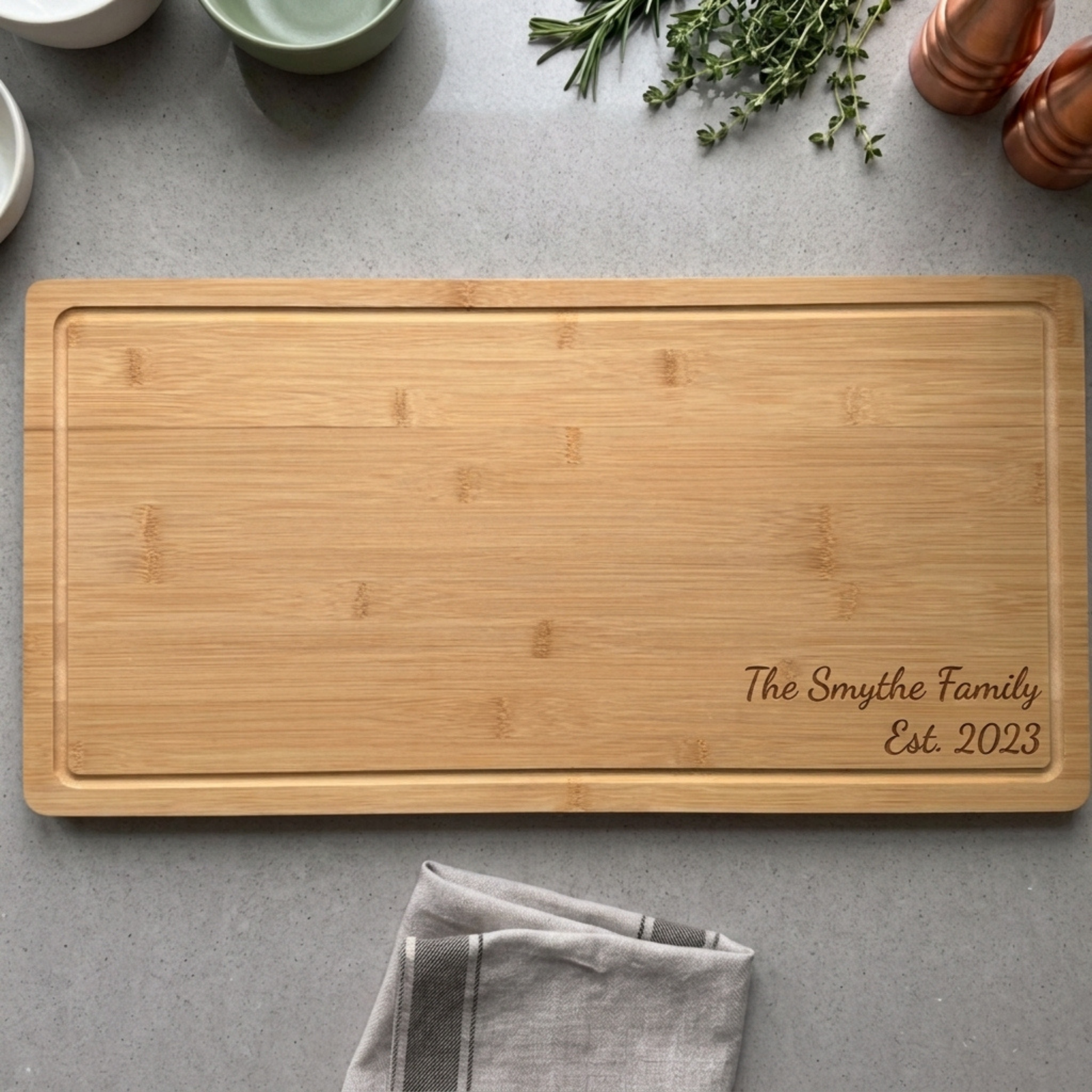 Personalized Bamboo Serving Board