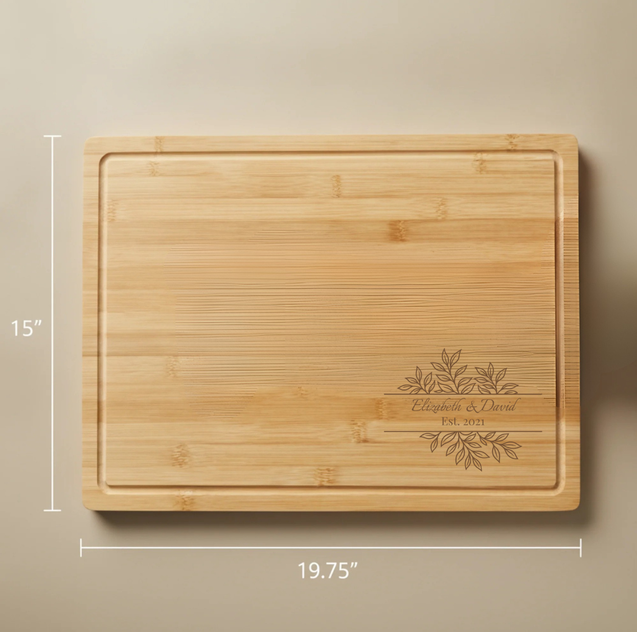 Evergreen Love Anniversary Cutting Board