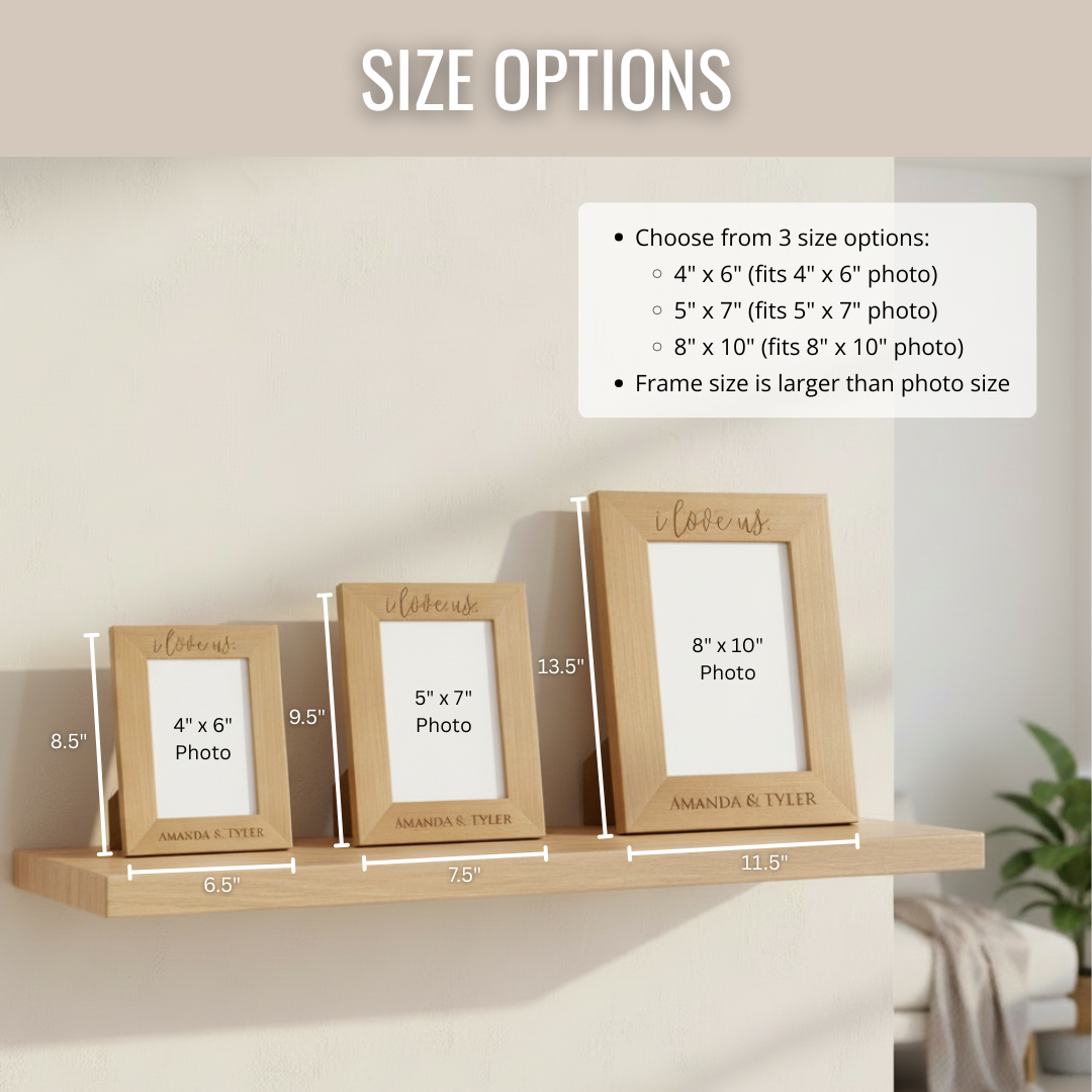 I Love Us Personalized Frame