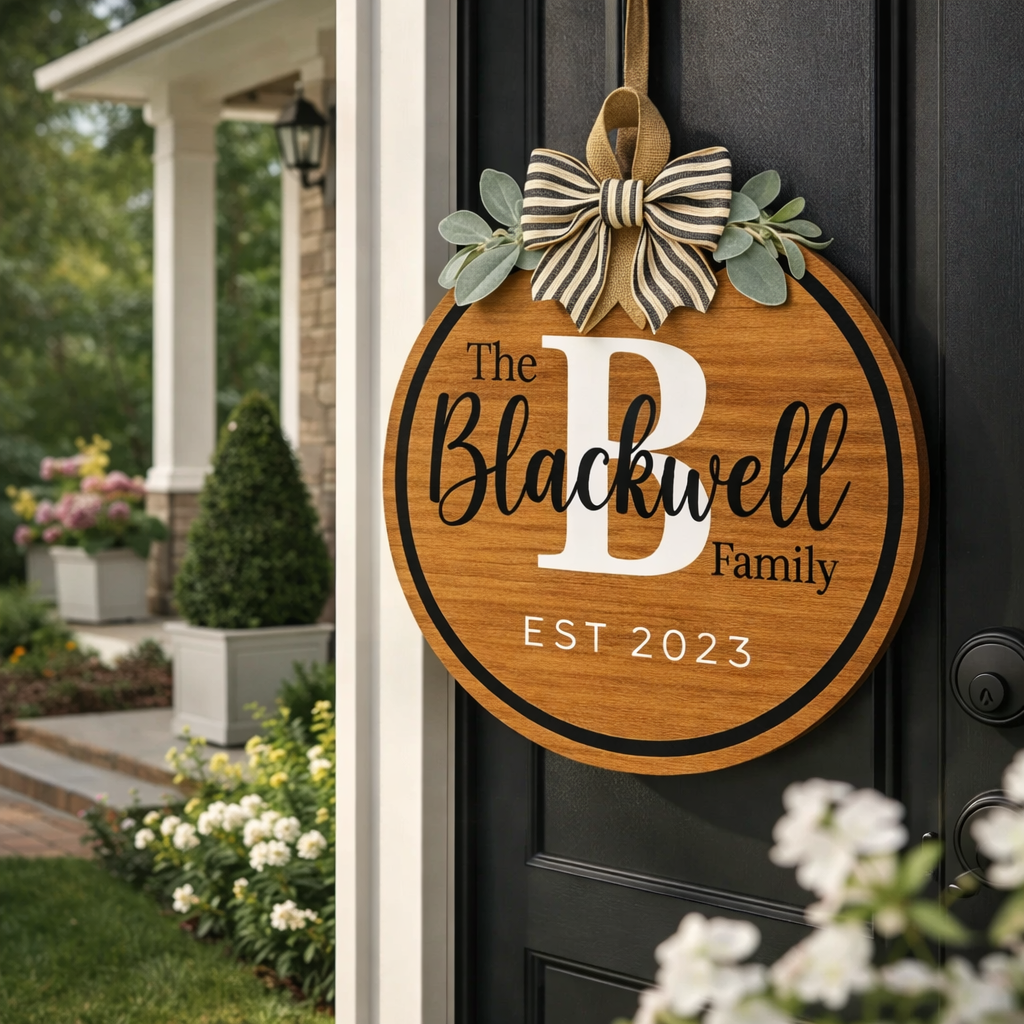 Personalized Rustic Welcome Sign