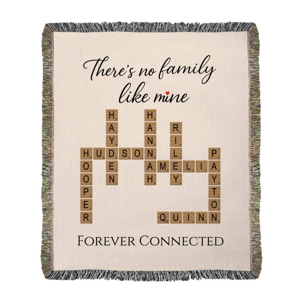 Custom Family Crossword Blanket