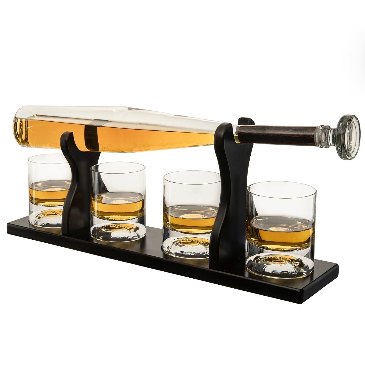 Unique Personalized Personalized Baseball Bat Whiskey Decanter Set Customized Baseball Gifts for Men by Groovy Guy
