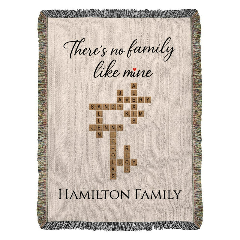 Family Crossword Woven Blanket