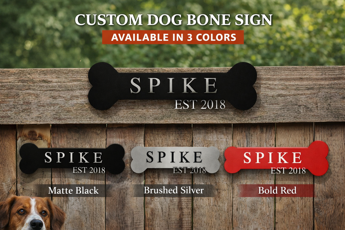 Dog's Legacy Metal Bone Sign